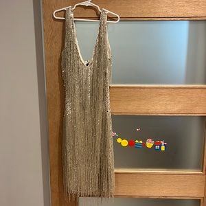 Nadine Merabi sequin tassel dress